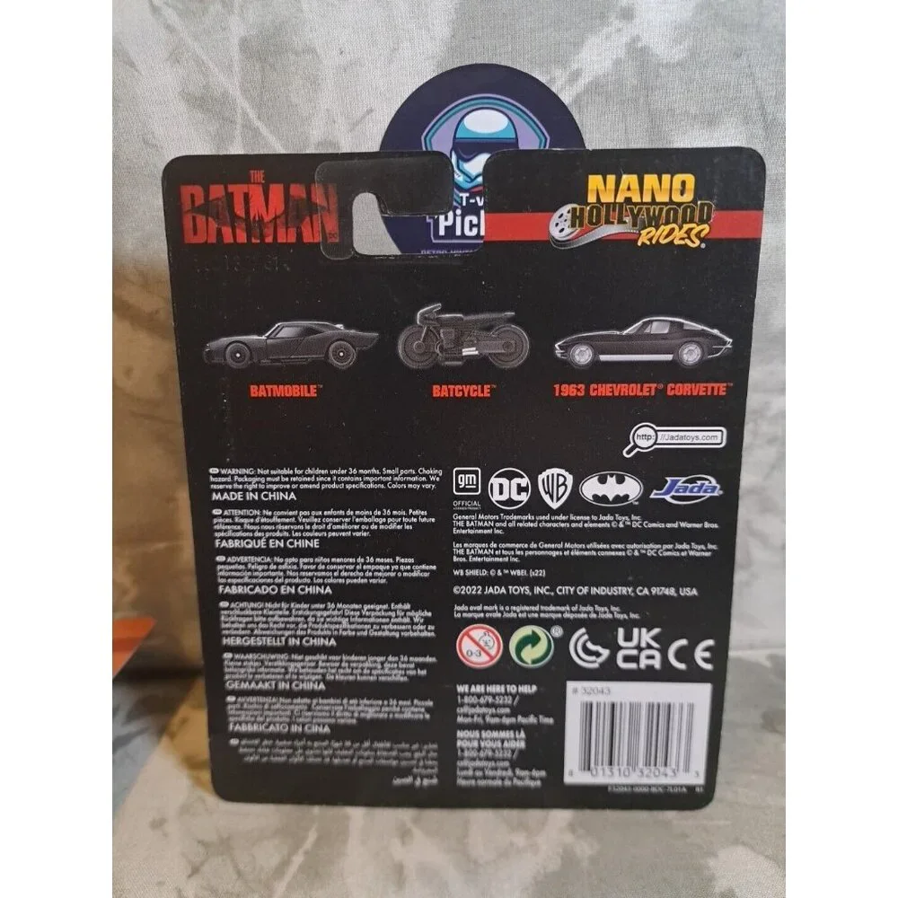 Lot Of (2) JADA New Batman &  1966 TV Batman Hollywood Nano Diecast 3 Pcs Sets‎